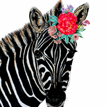 Load image into Gallery viewer, Zebra On Colour Giclée Print
