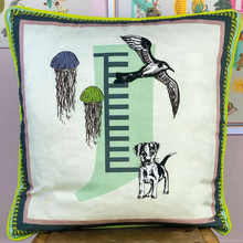 Load image into Gallery viewer, OUTLET Alphabet Cotton Cushion COVER