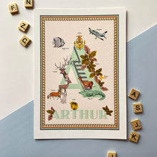 Load image into Gallery viewer, Personalised Letter 'A'  Giclée Print