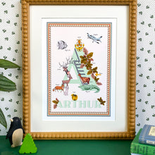 Load image into Gallery viewer, Personalised Letter 'A'  Giclée Print