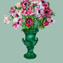 Load image into Gallery viewer, Anemones in Vintage Urn Giclée Print