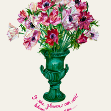 Load image into Gallery viewer, Anemones in Vintage Urn Giclée Print