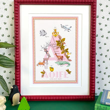 Load image into Gallery viewer, Personalised Letter 'A'  Giclée Print