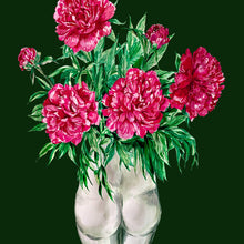 Load image into Gallery viewer, Peonies in Bum Vase Winter Edition Giclée Print