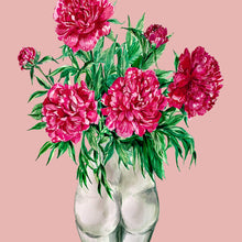 Load image into Gallery viewer, Peonies in Bum Vase Winter Edition Giclée Print