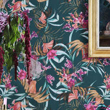 Load image into Gallery viewer, PRE ORDER Climbing The Walls Teal Wallpaper Roll