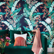 Load image into Gallery viewer, PRE ORDER Dartmouth Tropical Deep Ink Set of A&B Wallpaper Rolls