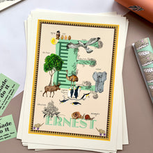 Load image into Gallery viewer, Personalised Letter 'E' Giclée Print