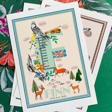 Load image into Gallery viewer, Personalised Letter 'F' Giclée Print