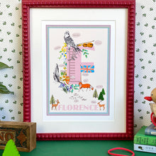 Load image into Gallery viewer, Personalised Letter 'F' Giclée Print