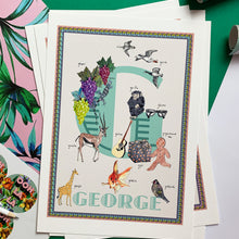 Load image into Gallery viewer, Personalised Letter 'G' Giclée Print