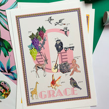 Load image into Gallery viewer, Personalised Letter 'G' Giclée Print