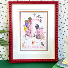 Load image into Gallery viewer, Personalised Letter 'G' Giclée Print