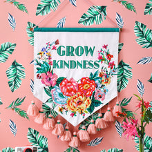 Load image into Gallery viewer, Grow Kindness Embroidered Wall Hanging