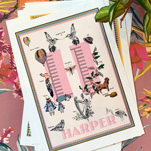 Load image into Gallery viewer, Personalised Letter 'H' Giclée Print