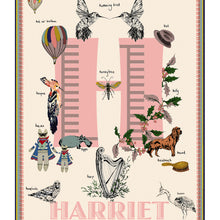 Load image into Gallery viewer, Personalised Letter 'H' Giclée Print