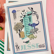 Load image into Gallery viewer, Personalised Letter 'J' Giclée Print