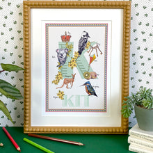 Load image into Gallery viewer, Personalised Letter 'K' Giclée Print