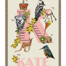 Load image into Gallery viewer, Personalised Letter 'K' Giclée Print