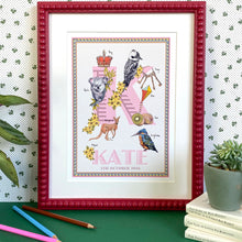 Load image into Gallery viewer, Personalised Letter 'K' Giclée Print