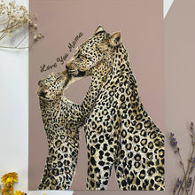 Load image into Gallery viewer, Love You Mama Leopard Kiss Giclée Print