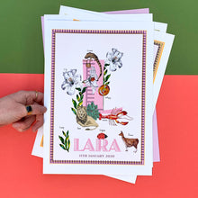 Load image into Gallery viewer, Personalised Letter 'L' Giclée Print