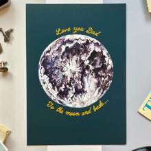 Load image into Gallery viewer, To The Moon And Back Midnight Giclée Print