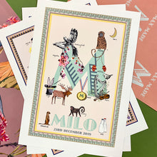 Load image into Gallery viewer, Personalised Letter 'M' Giclée Print