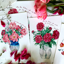 Load image into Gallery viewer, Peonies in Bum Vase Giclée Print