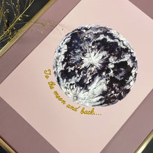 Load image into Gallery viewer, To The Moon And Back Blush  Giclée Print