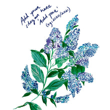 Load image into Gallery viewer, PERSONALISED NHS Blue Floral Study Giclée Print
