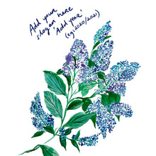 Load image into Gallery viewer, PERSONALISED NHS Blue Floral Study Giclée Print