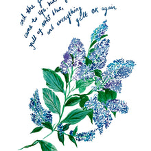 Load image into Gallery viewer, NHS Blue Floral Study Giclée Print