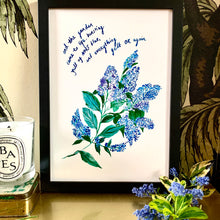 Load image into Gallery viewer, PERSONALISED NHS Blue Floral Study Giclée Print