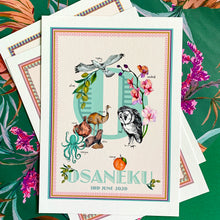 Load image into Gallery viewer, Personalised Letter 'O' Giclée Print