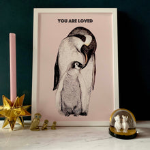Load image into Gallery viewer, Penguin Love Giclée Print