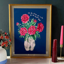 Load image into Gallery viewer, PERSONALISED Peonies in Bum Vase Winter Edition Giclée Print
