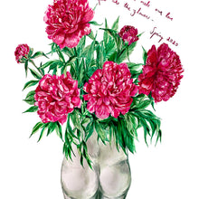 Load image into Gallery viewer, Peonies in Bum Vase Giclée Print
