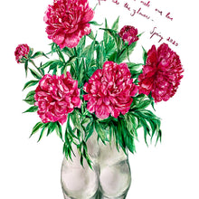 Load image into Gallery viewer, Peonies in Bum Vase Giclée Print