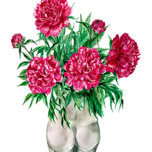 Load image into Gallery viewer, Peonies in Bum Vase Giclée Print
