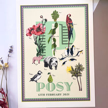 Load image into Gallery viewer, Personalised Letter 'P' Giclée Print