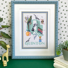 Load image into Gallery viewer, Personalised Letter 'Q' Giclée Print