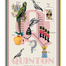 Load image into Gallery viewer, Personalised Letter 'Q' Giclée Print