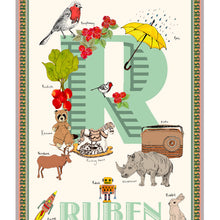 Load image into Gallery viewer, Personalised Letter 'R' Giclée Print