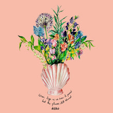 Load image into Gallery viewer, Shell Vase Of Garden Blooms Winter Edition Giclée Print