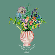 Load image into Gallery viewer, Shell Vase Of Garden Blooms Winter Edition Giclée Print