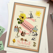 Load image into Gallery viewer, Personalised Letter 'S' Giclée Print