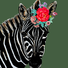 Load image into Gallery viewer, Zebra On Colour Giclée Print

