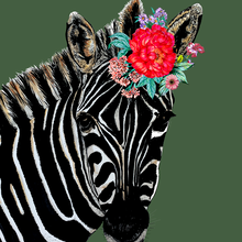 Load image into Gallery viewer, Zebra On Colour Giclée Print