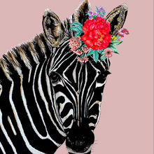 Load image into Gallery viewer, Zebra On Colour Giclée Print